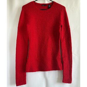 Women’s Boucle Sweater – Red – Medium